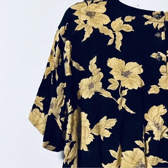 Vintage 80s/90s Rena Rowan Dark Floral Top Maxi Skirt Set Women’s Size 10 Retro - Picture 7 of 16